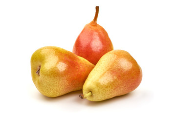 Ripe Fresh Juicy Pears, isolated on a white background