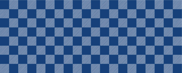 Blue tablecloth style. Vector gingham and bluffalo check line pattern. Checkered picnic cooking table cloth. Texture from rhombus, squares for plaid, tablecloths. Flat tartan checker print