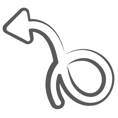 Obraz premium Curly arrow icon in modern editable style 