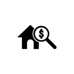 House price appraisal icon isolated vector on white