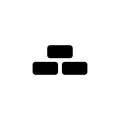 Brick icon isolated vector on white