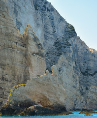 Mediterranean cliffs on the Greek island of Zakynthos