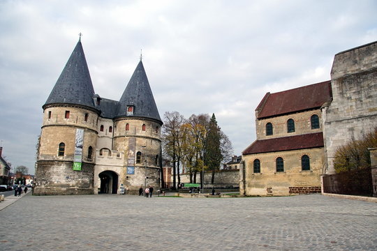 Gates to enclosure of the Bishop's palace, Beauvais, France