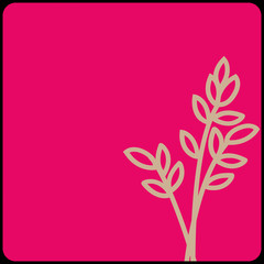 pink flower vector illustration, floral pattern frame with blank copy space for writing text, canvas art drawing, graphic design wallpaper