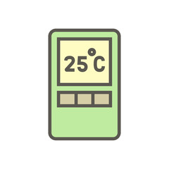 Air conditioner control vector icon design, editable stroke.