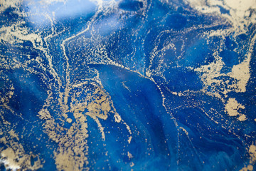Blue paint abstract background