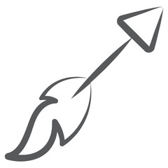 
Vector of feather arrow, hunting arrow concept style 
