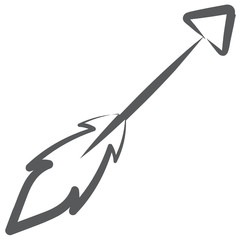 
Vector of feather arrow, hunting arrow concept style 
