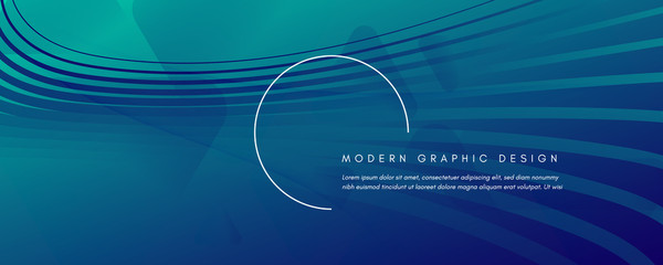 Blue Dynamic Wave. Fluid 3d Motion. Vector 