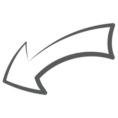 Fototapeta premium Editable stroke brush of lower left arrow 