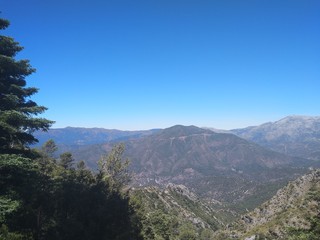 mountain landscape with blue sky