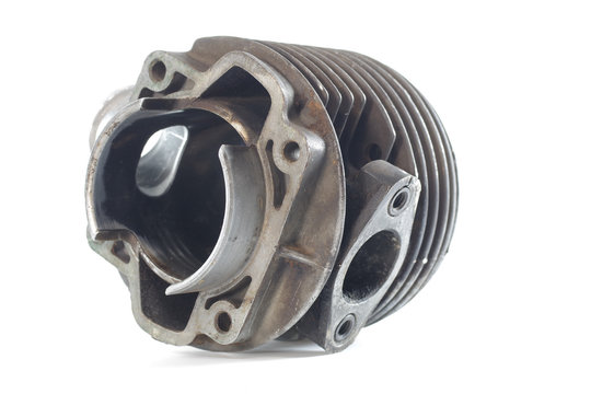 engine cylinder two-stroke isolated