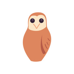 owl cartoon free form style icon vector design