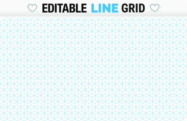 Editable stroke weight isometric grid