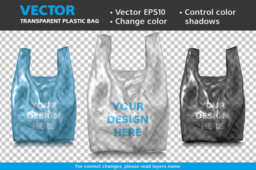 Transparent Plastic bag mockup