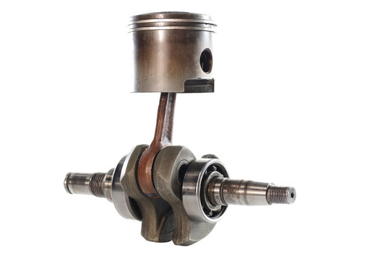  old piston and connecting rod