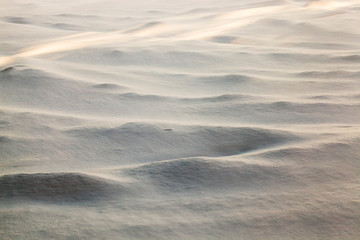 shadows on wavy snowdrifts
