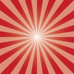 Chili red sunburst backdrop. Deep red rectangular background. Vector illustration. Sunburst recto background design for various purposes.