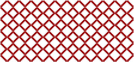 Red tribal Ethnic Aztec style. Diamond pattern. Retro argyle pattern Checkered texture from rhombus, squares Flat tartan checker print. Vector gingham and bluffalo check line. Christmas, xmass