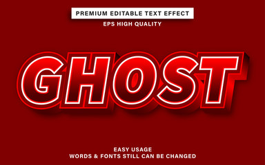Fototapeta na wymiar Premium editable text effect - ghost