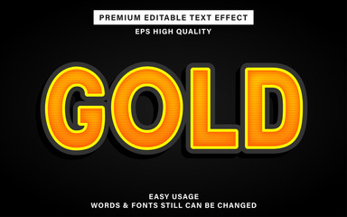 Premium editable text effect - gold