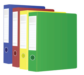 Colorful office folder. vector illustration.