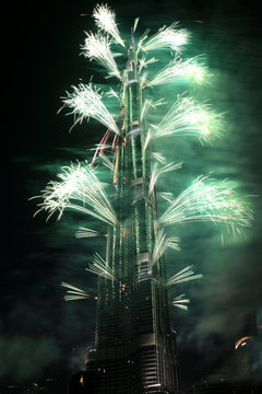 Fireworks On Burj Khalifa