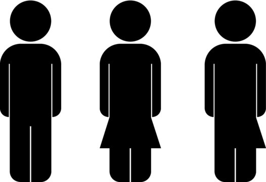 Gender Pictogramme Mann, Frau, Divers / Gender pictograms man, woman, diverse