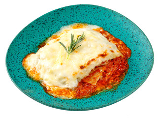 Lasaña de carne y bechamel