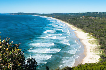 Tallow Beach at Cape Byron Bay, New South Wales, Australia. 