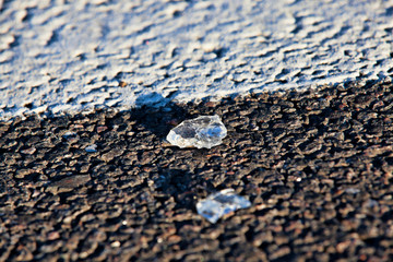 broken car glass
