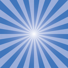 Blue blue sunburst recto backdrop. Blue rectangular background. Strips vector illustration. Azure blue sunbeam background design for various purposes.