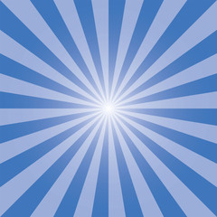 Blue blue sunburst recto backdrop. Blue rectangular background. Strips vector illustration. Azure blue sunbeam background design for various purposes.