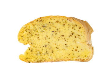Garlic Bread with Cheese isolated on white background