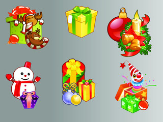 set of Christmas symbols .Christmas tree decorations 