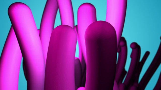 Abstract pillar background building up in infinite loop
