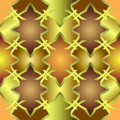 Fototapeta premium Golden, seamless geometric pattern.