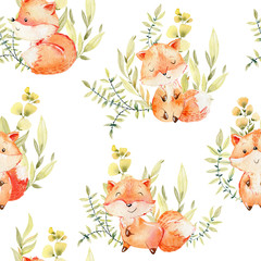 Aquarell Fuchsmuster. © Tapilipa