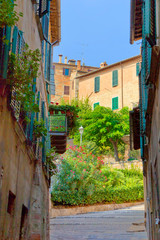 Fototapeta na wymiar Old town impressions in Tuscany, Montepulciano, Italy. 