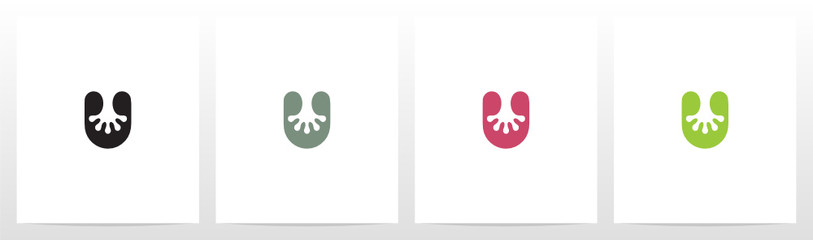Gecko Feet On Letter Logo Design U
