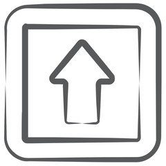 
An icon style of upload arrow, data send concept vector 
