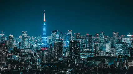 Fotobehang 東京夜景 © Go Nakahara