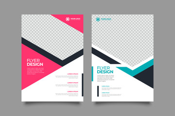 Template vector design for Brochure, AnnualReport, Magazine, Poster, Corporate Presentation, Portfolio, Flyer, infographic, size A4, Front and back, Easy to use and edit