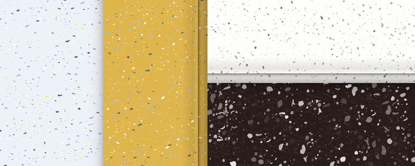 Set textures nature color in the style of terrazzo venziano