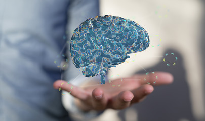brain science neuron cocnept human brain illustration