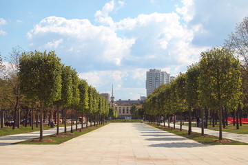 Fragment of the Island of Dreams Park in Moscow