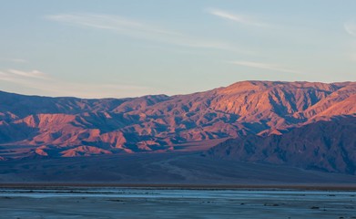 sunset over the mountains