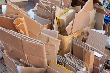 Cardboard boxes for recycling