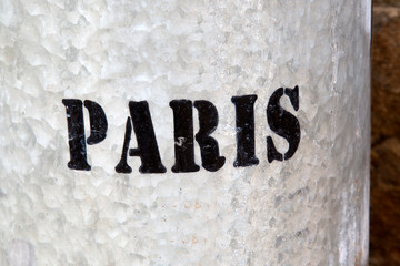 Paris Sign on Metal
