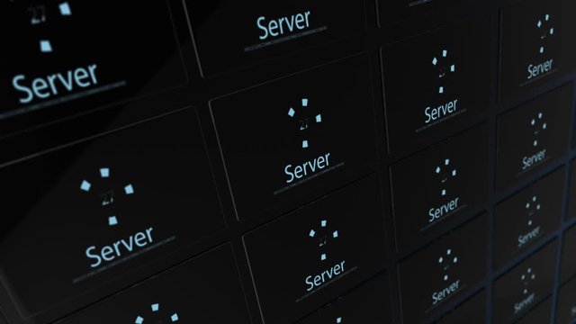 Digital Data Server Network - Abstract Background